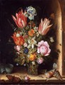 Bosschaert Ambrosius Bodegón con flores y conchas marinas